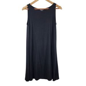 Eileen Fisher Black Tank Shift Dress Size Small Petite